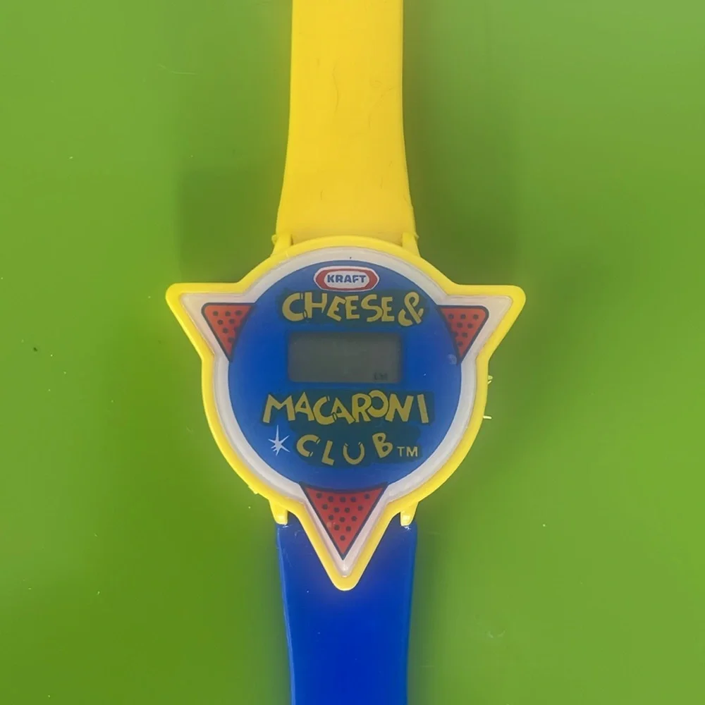 Retro Kraft Cheese & Macaroni Club digital watch collectible 90’s kids cartoon